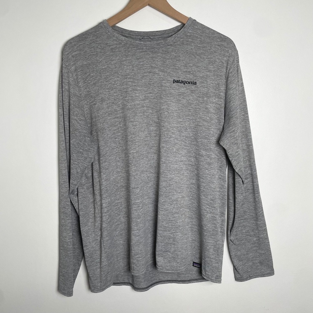 Patagonia Capilene Cool Daily Shirt Men L Gray Long Sleeve Hiking Performance
